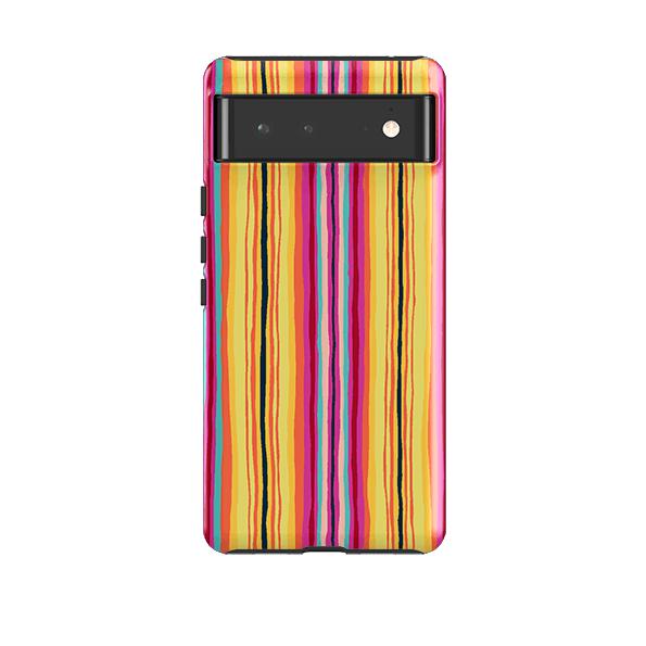 Google phone case-Atelier Stripe By Sarah Campbell-Product Details Raised bevel to protect screen from scratches. Impact resistant polycarbonate shell and shock absorbing inner TPU liner. Secure fit with design wrapping around side of the case and full access to ports. Compatible with Qi-standard wireless charging. Thickness 1/8 inch (3mm), weight 30g. Compatibility See drop down menu for options, please select the right case as we print to order.-Stringberry