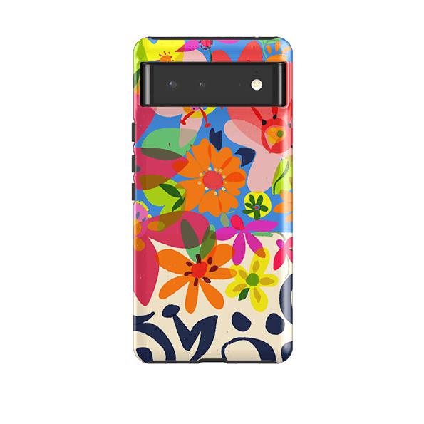 Google phone case-Beautiful Blooms By Sarah Campbell-Product Details Raised bevel to protect screen from scratches. Impact resistant polycarbonate shell and shock absorbing inner TPU liner. Secure fit with design wrapping around side of the case and full access to ports. Compatible with Qi-standard wireless charging. Thickness 1/8 inch (3mm), weight 30g. Compatibility See drop down menu for options, please select the right case as we print to order.-Stringberry