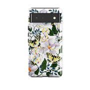 Google phone case-Bees And Magnolia By Bex Parkin-Product Details Raised bevel to protect screen from scratches. Impact resistant polycarbonate shell and shock absorbing inner TPU liner. Secure fit with design wrapping around side of the case and full access to ports. Compatible with Qi-standard wireless charging. Thickness 1/8 inch (3mm), weight 30g. Compatibility See drop down menu for options, please select the right case as we print to order.-Stringberry