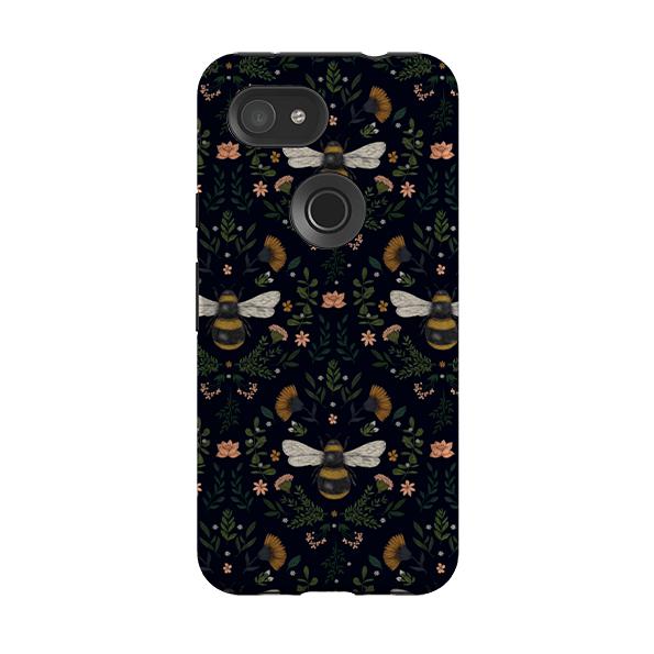 Google phone case-Bees By Jade Mosinski-Product Details Raised bevel to protect screen from scratches. Impact resistant polycarbonate shell and shock absorbing inner TPU liner. Secure fit with design wrapping around side of the case and full access to ports. Compatible with Qi-standard wireless charging. Thickness 1/8 inch (3mm), weight 30g. Compatibility See drop down menu for options, please select the right case as we print to order.-Stringberry