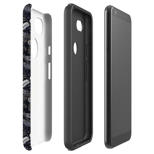 Google phone case-Belsay Pattern-Product Details Raised bevel to protect screen from scratches. Impact resistant polycarbonate shell and shock absorbing inner TPU liner. Secure fit with design wrapping around side of the case and full access to ports. Compatible with Qi-standard wireless charging. Thickness 1/8 inch (3mm), weight 30g. Compatibility See drop down menu for options, please select the right case as we print to order.-Stringberry