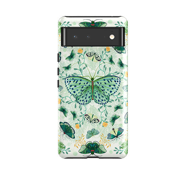 Google phone case-Big Moth 1 By Katherine Quinn-Product Details Raised bevel to protect screen from scratches. Impact resistant polycarbonate shell and shock absorbing inner TPU liner. Secure fit with design wrapping around side of the case and full access to ports. Compatible with Qi-standard wireless charging. Thickness 1/8 inch (3mm), weight 30g. Compatibility See drop down menu for options, please select the right case as we print to order.-Stringberry
