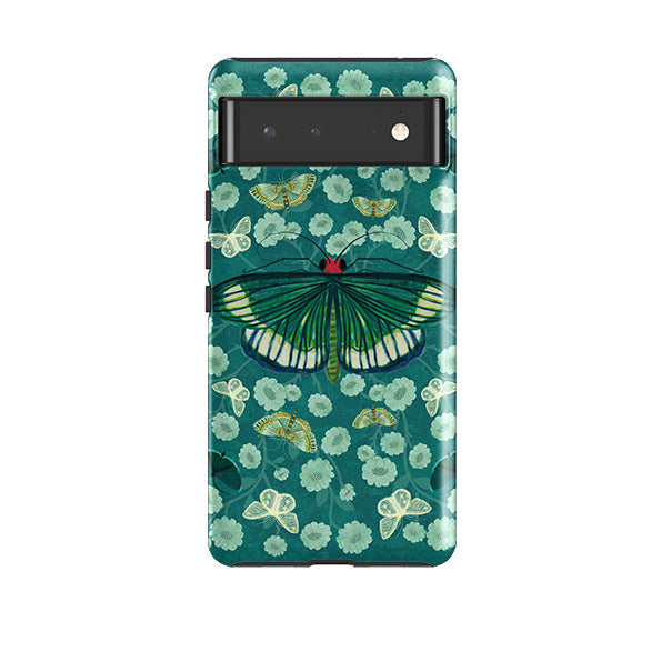 Google phone case-Big Moth 2 By Katherine Quinn-Product Details Raised bevel to protect screen from scratches. Impact resistant polycarbonate shell and shock absorbing inner TPU liner. Secure fit with design wrapping around side of the case and full access to ports. Compatible with Qi-standard wireless charging. Thickness 1/8 inch (3mm), weight 30g. Compatibility See drop down menu for options, please select the right case as we print to order.-Stringberry