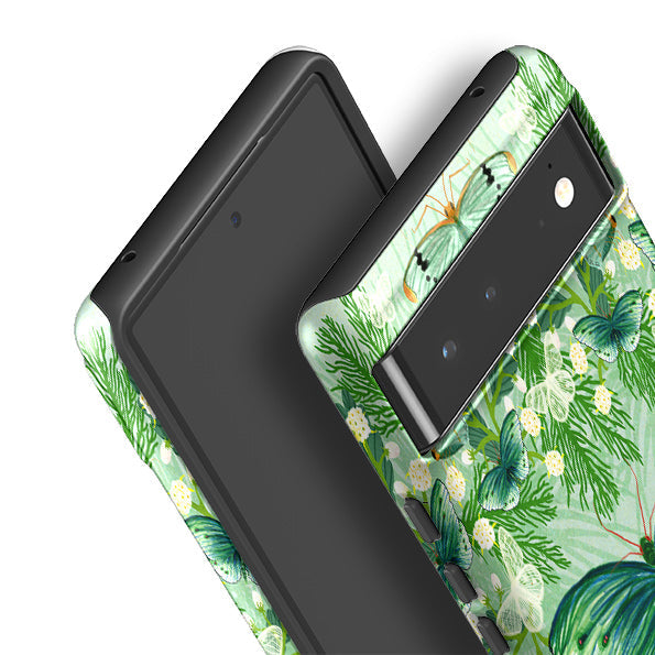 Google phone case-Big Moth 3 By Katherine Quinn-Product Details Raised bevel to protect screen from scratches. Impact resistant polycarbonate shell and shock absorbing inner TPU liner. Secure fit with design wrapping around side of the case and full access to ports. Compatible with Qi-standard wireless charging. Thickness 1/8 inch (3mm), weight 30g. Compatibility See drop down menu for options, please select the right case as we print to order.-Stringberry