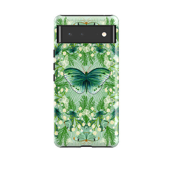 Google phone case-Big Moth 3 By Katherine Quinn-Product Details Raised bevel to protect screen from scratches. Impact resistant polycarbonate shell and shock absorbing inner TPU liner. Secure fit with design wrapping around side of the case and full access to ports. Compatible with Qi-standard wireless charging. Thickness 1/8 inch (3mm), weight 30g. Compatibility See drop down menu for options, please select the right case as we print to order.-Stringberry