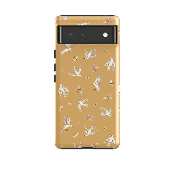 Google phone case-Birds And Butterflies By Meghann Rader-Product Details Raised bevel to protect screen from scratches. Impact resistant polycarbonate shell and shock absorbing inner TPU liner. Secure fit with design wrapping around side of the case and full access to ports. Compatible with Qi-standard wireless charging. Thickness 1/8 inch (3mm), weight 30g. Compatibility See drop down menu for options, please select the right case as we print to order.-Stringberry