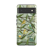 Google phone case-Birds By Maja Lindberg-Product Details Raised bevel to protect screen from scratches. Impact resistant polycarbonate shell and shock absorbing inner TPU liner. Secure fit with design wrapping around side of the case and full access to ports. Compatible with Qi-standard wireless charging. Thickness 1/8 inch (3mm), weight 30g. Compatibility See drop down menu for options, please select the right case as we print to order.-Stringberry