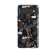 Google phone case-Black Forest By Katherine Quinn-Product Details Raised bevel to protect screen from scratches. Impact resistant polycarbonate shell and shock absorbing inner TPU liner. Secure fit with design wrapping around side of the case and full access to ports. Compatible with Qi-standard wireless charging. Thickness 1/8 inch (3mm), weight 30g. Compatibility See drop down menu for options, please select the right case as we print to order.-Stringberry
