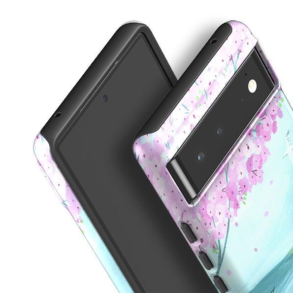 Google phone case-Blossom Tree By Mary Stubberfield-Product Details Raised bevel to protect screen from scratches. Impact resistant polycarbonate shell and shock absorbing inner TPU liner. Secure fit with design wrapping around side of the case and full access to ports. Compatible with Qi-standard wireless charging. Thickness 1/8 inch (3mm), weight 30g. Compatibility See drop down menu for options, please select the right case as we print to order.-Stringberry
