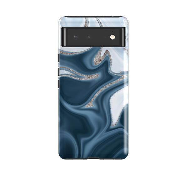Google phone case-Blue Ice (case does not glitter)-Product Details Raised bevel to protect screen from scratches. Impact resistant polycarbonate shell and shock absorbing inner TPU liner. Secure fit with design wrapping around side of the case and full access to ports. Compatible with Qi-standard wireless charging. Thickness 1/8 inch (3mm), weight 30g. Compatibility See drop down menu for options, please select the right case as we print to order.-Stringberry