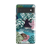 Google phone case-Blue Interior By Bex Parkin-Product Details Raised bevel to protect screen from scratches. Impact resistant polycarbonate shell and shock absorbing inner TPU liner. Secure fit with design wrapping around side of the case and full access to ports. Compatible with Qi-standard wireless charging. Thickness 1/8 inch (3mm), weight 30g. Compatibility See drop down menu for options, please select the right case as we print to order.-Stringberry