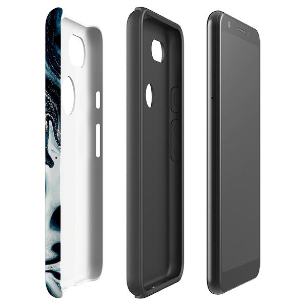 Google phone case-Blue Royalty-Product Details Raised bevel to protect screen from scratches. Impact resistant polycarbonate shell and shock absorbing inner TPU liner. Secure fit with design wrapping around side of the case and full access to ports. Compatible with Qi-standard wireless charging. Thickness 1/8 inch (3mm), weight 30g. Compatibility See drop down menu for options, please select the right case as we print to order.-Stringberry
