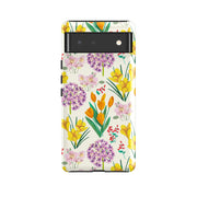 Google phone case-Botanical By Caroline Bonne Muller-Product Details Raised bevel to protect screen from scratches. Impact resistant polycarbonate shell and shock absorbing inner TPU liner. Secure fit with design wrapping around side of the case and full access to ports. Compatible with Qi-standard wireless charging. Thickness 1/8 inch (3mm), weight 30g. Compatibility See drop down menu for options, please select the right case as we print to order.-Stringberry