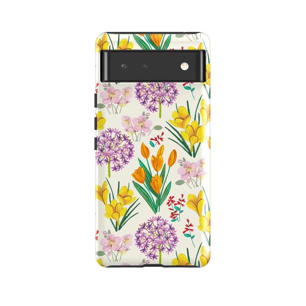 Google phone case-Botanical By Caroline Bonne Muller-Product Details Raised bevel to protect screen from scratches. Impact resistant polycarbonate shell and shock absorbing inner TPU liner. Secure fit with design wrapping around side of the case and full access to ports. Compatible with Qi-standard wireless charging. Thickness 1/8 inch (3mm), weight 30g. Compatibility See drop down menu for options, please select the right case as we print to order.-Stringberry