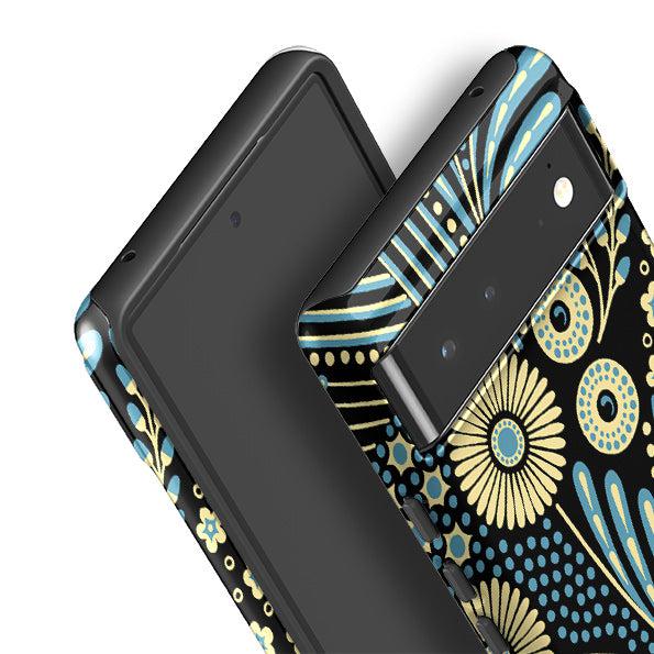 Google phone case-Bouquet By Cressida Bell-Product Details Raised bevel to protect screen from scratches. Impact resistant polycarbonate shell and shock absorbing inner TPU liner. Secure fit with design wrapping around side of the case and full access to ports. Compatible with Qi-standard wireless charging. Thickness 1/8 inch (3mm), weight 30g. Compatibility See drop down menu for options, please select the right case as we print to order.-Stringberry