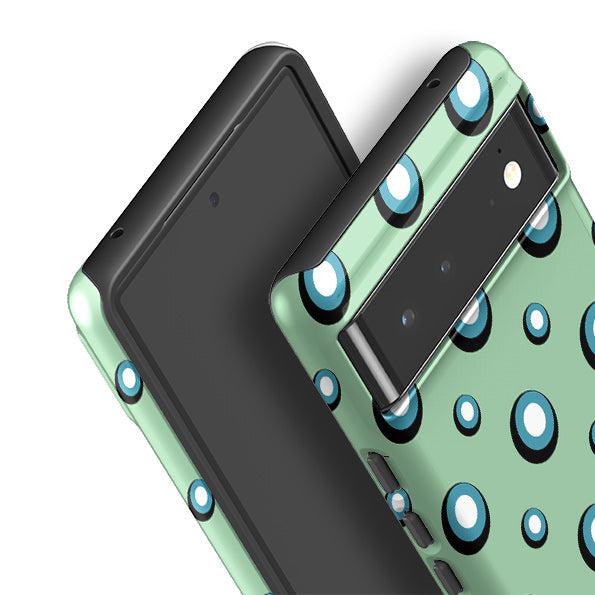 Google phone case-Bubbles By Cressida Bell-Product Details Raised bevel to protect screen from scratches. Impact resistant polycarbonate shell and shock absorbing inner TPU liner. Secure fit with design wrapping around side of the case and full access to ports. Compatible with Qi-standard wireless charging. Thickness 1/8 inch (3mm), weight 30g. Compatibility See drop down menu for options, please select the right case as we print to order.-Stringberry