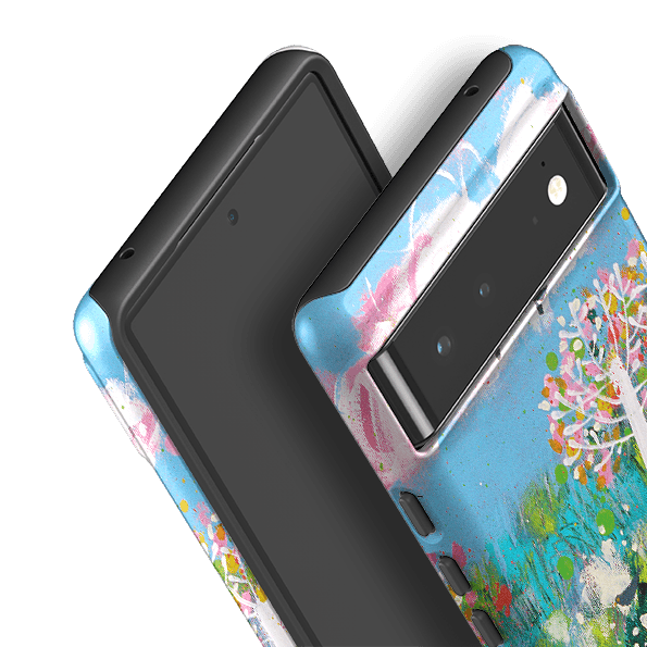 Google phone case-Bunnies By Claire West-Product Details Raised bevel to protect screen from scratches. Impact resistant polycarbonate shell and shock absorbing inner TPU liner. Secure fit with design wrapping around side of the case and full access to ports. Compatible with Qi-standard wireless charging. Thickness 1/8 inch (3mm), weight 30g. Compatibility See drop down menu for options, please select the right case as we print to order.-Stringberry