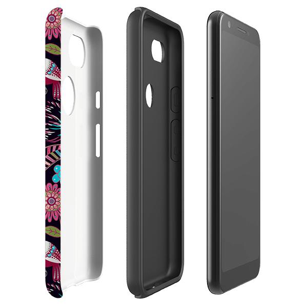 Google phone case-Burnsall-Product Details Raised bevel to protect screen from scratches. Impact resistant polycarbonate shell and shock absorbing inner TPU liner. Secure fit with design wrapping around side of the case and full access to ports. Compatible with Qi-standard wireless charging. Thickness 1/8 inch (3mm), weight 30g. Compatibility See drop down menu for options, please select the right case as we print to order.-Stringberry