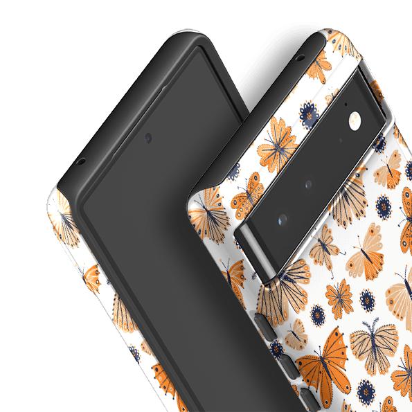 Google phone case-Butterfly Patterns By Lee Foster Wilson-Product Details Raised bevel to protect screen from scratches. Impact resistant polycarbonate shell and shock absorbing inner TPU liner. Secure fit with design wrapping around side of the case and full access to ports. Compatible with Qi-standard wireless charging. Thickness 1/8 inch (3mm), weight 30g. Compatibility See drop down menu for options, please select the right case as we print to order.-Stringberry