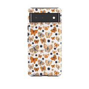 Google phone case-Butterfly Patterns By Lee Foster Wilson-Product Details Raised bevel to protect screen from scratches. Impact resistant polycarbonate shell and shock absorbing inner TPU liner. Secure fit with design wrapping around side of the case and full access to ports. Compatible with Qi-standard wireless charging. Thickness 1/8 inch (3mm), weight 30g. Compatibility See drop down menu for options, please select the right case as we print to order.-Stringberry