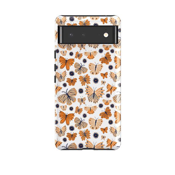 Google phone case-Butterfly Patterns By Lee Foster Wilson-Product Details Raised bevel to protect screen from scratches. Impact resistant polycarbonate shell and shock absorbing inner TPU liner. Secure fit with design wrapping around side of the case and full access to ports. Compatible with Qi-standard wireless charging. Thickness 1/8 inch (3mm), weight 30g. Compatibility See drop down menu for options, please select the right case as we print to order.-Stringberry