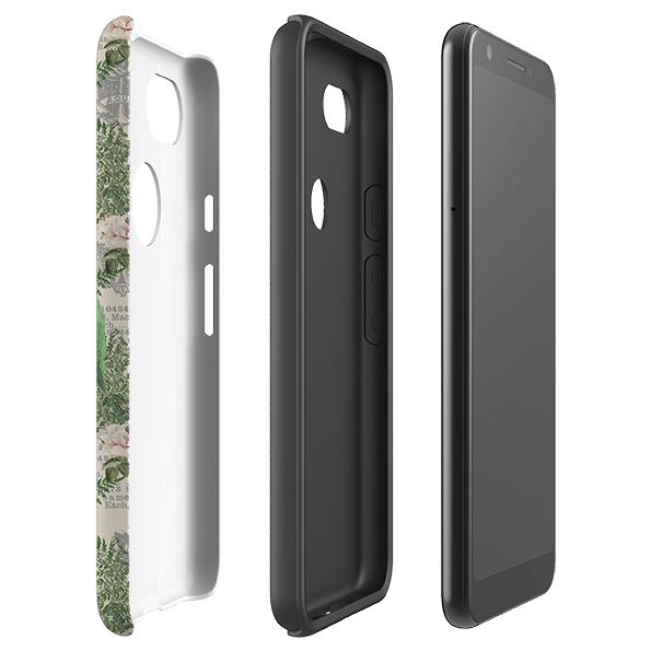 Google phone case-Butterfly Stories-Product Details Raised bevel to protect screen from scratches. Impact resistant polycarbonate shell and shock absorbing inner TPU liner. Secure fit with design wrapping around side of the case and full access to ports. Compatible with Qi-standard wireless charging. Thickness 1/8 inch (3mm), weight 30g. Compatibility See drop down menu for options, please select the right case as we print to order.-Stringberry