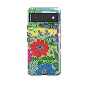 Google phone case-Camassias By Kate Heiss-Product Details Raised bevel to protect screen from scratches. Impact resistant polycarbonate shell and shock absorbing inner TPU liner. Secure fit with design wrapping around side of the case and full access to ports. Compatible with Qi-standard wireless charging. Thickness 1/8 inch (3mm), weight 30g. Compatibility See drop down menu for options, please select the right case as we print to order.-Stringberry