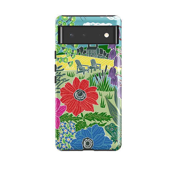 Google phone case-Camassias By Kate Heiss-Product Details Raised bevel to protect screen from scratches. Impact resistant polycarbonate shell and shock absorbing inner TPU liner. Secure fit with design wrapping around side of the case and full access to ports. Compatible with Qi-standard wireless charging. Thickness 1/8 inch (3mm), weight 30g. Compatibility See drop down menu for options, please select the right case as we print to order.-Stringberry