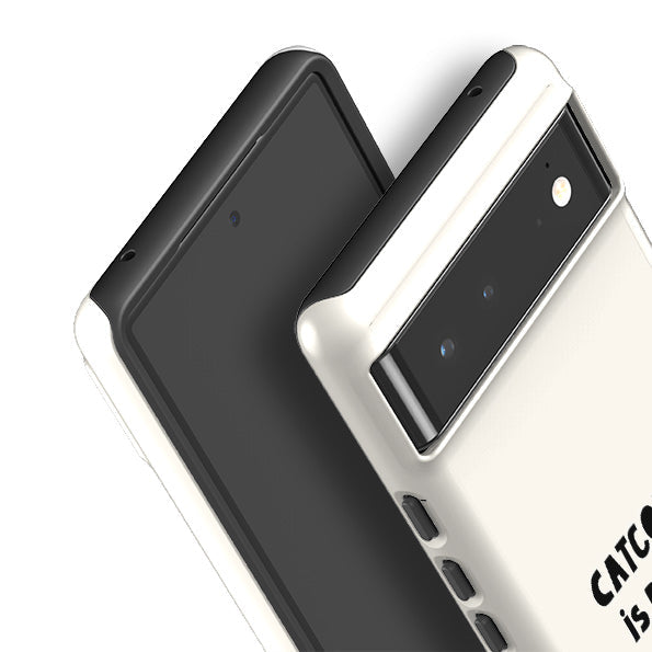 Google phone case-Catcorn-Product Details Raised bevel to protect screen from scratches. Impact resistant polycarbonate shell and shock absorbing inner TPU liner. Secure fit with design wrapping around side of the case and full access to ports. Compatible with Qi-standard wireless charging. Thickness 1/8 inch (3mm), weight 30g. Compatibility See drop down menu for options, please select the right case as we print to order.-Stringberry