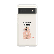 Google phone case-Catcorn-Product Details Raised bevel to protect screen from scratches. Impact resistant polycarbonate shell and shock absorbing inner TPU liner. Secure fit with design wrapping around side of the case and full access to ports. Compatible with Qi-standard wireless charging. Thickness 1/8 inch (3mm), weight 30g. Compatibility See drop down menu for options, please select the right case as we print to order.-Stringberry