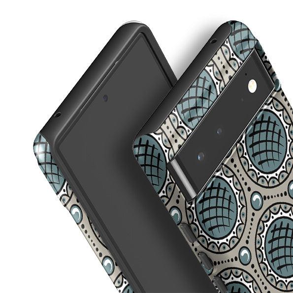Google phone case-Charleston Green By Cressida Bell-Product Details Raised bevel to protect screen from scratches. Impact resistant polycarbonate shell and shock absorbing inner TPU liner. Secure fit with design wrapping around side of the case and full access to ports. Compatible with Qi-standard wireless charging. Thickness 1/8 inch (3mm), weight 30g. Compatibility See drop down menu for options, please select the right case as we print to order.-Stringberry