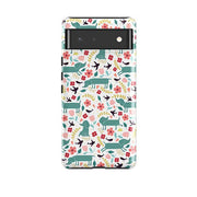 Google phone case-Cheeky Dachshunds By Suzy Taylor-Product Details Raised bevel to protect screen from scratches. Impact resistant polycarbonate shell and shock absorbing inner TPU liner. Secure fit with design wrapping around side of the case and full access to ports. Compatible with Qi-standard wireless charging. Thickness 1/8 inch (3mm), weight 30g. Compatibility See drop down menu for options, please select the right case as we print to order.-Stringberry