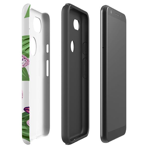Google phone case-Chelsea Floral-Product Details Raised bevel to protect screen from scratches. Impact resistant polycarbonate shell and shock absorbing inner TPU liner. Secure fit with design wrapping around side of the case and full access to ports. Compatible with Qi-standard wireless charging. Thickness 1/8 inch (3mm), weight 30g. Compatibility See drop down menu for options, please select the right case as we print to order.-Stringberry