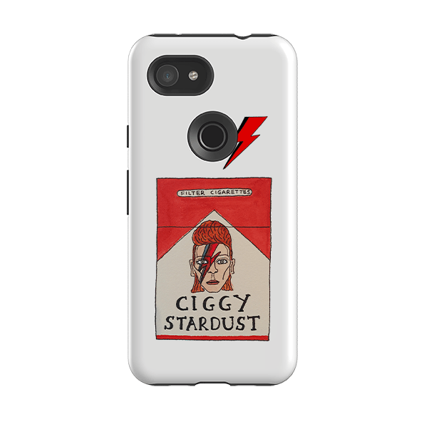 Google phone case-Ciggy Stardust By Angelica Hicks-Product Details Raised bevel to protect screen from scratches. Impact resistant polycarbonate shell and shock absorbing inner TPU liner. Secure fit with design wrapping around side of the case and full access to ports. Compatible with Qi-standard wireless charging. Thickness 1/8 inch (3mm), weight 30g. Compatibility See drop down menu for options, please select the right case as we print to order.-Stringberry