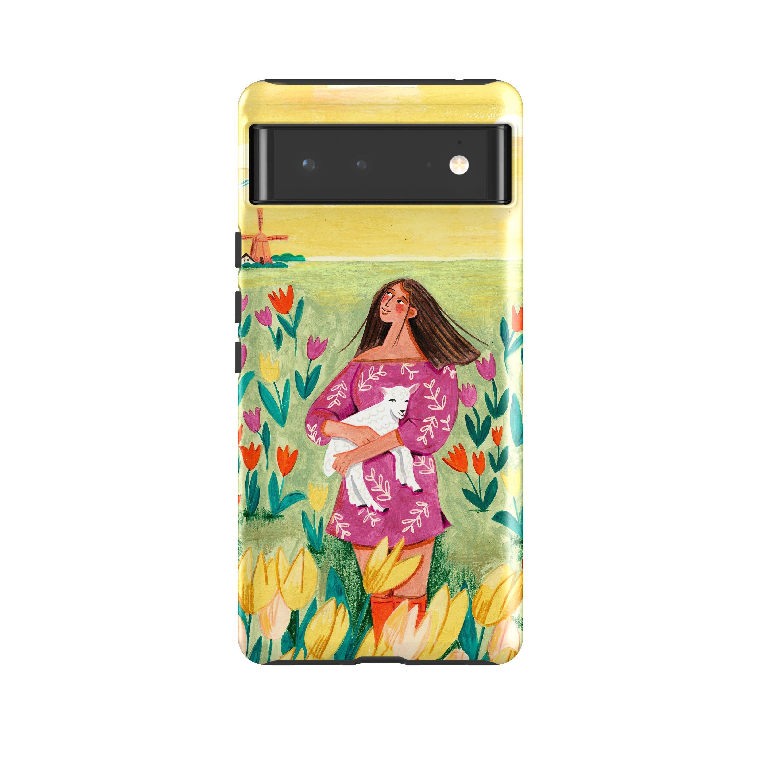 Google phone case-Coming Home By Caroline Bonne Muller-Product Details Raised bevel to protect screen from scratches. Impact resistant polycarbonate shell and shock absorbing inner TPU liner. Secure fit with design wrapping around side of the case and full access to ports. Compatible with Qi-standard wireless charging. Thickness 1/8 inch (3mm), weight 30g. Compatibility See drop down menu for options, please select the right case as we print to order.-Stringberry