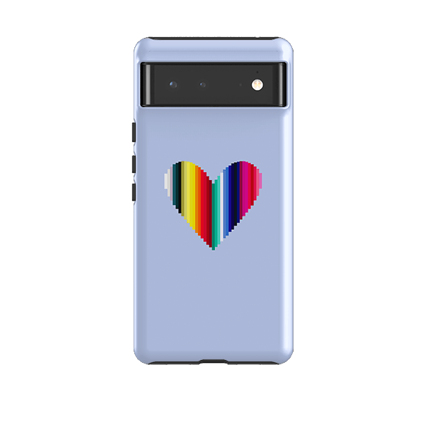 Google phone case-Cool Heart By Kitty Joseph-Product Details Raised bevel to protect screen from scratches. Impact resistant polycarbonate shell and shock absorbing inner TPU liner. Secure fit with design wrapping around side of the case and full access to ports. Compatible with Qi-standard wireless charging. Thickness 1/8 inch (3mm), weight 30g. Compatibility See drop down menu for options, please select the right case as we print to order.-Stringberry