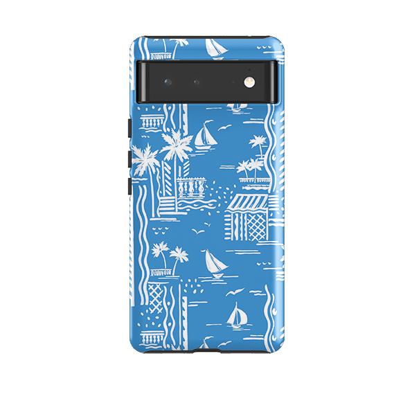 Google phone case-Cote D'Azur Boats By Sarah Campbell-Product Details Raised bevel to protect screen from scratches. Impact resistant polycarbonate shell and shock absorbing inner TPU liner. Secure fit with design wrapping around side of the case and full access to ports. Compatible with Qi-standard wireless charging. Thickness 1/8 inch (3mm), weight 30g. Compatibility See drop down menu for options, please select the right case as we print to order.-Stringberry