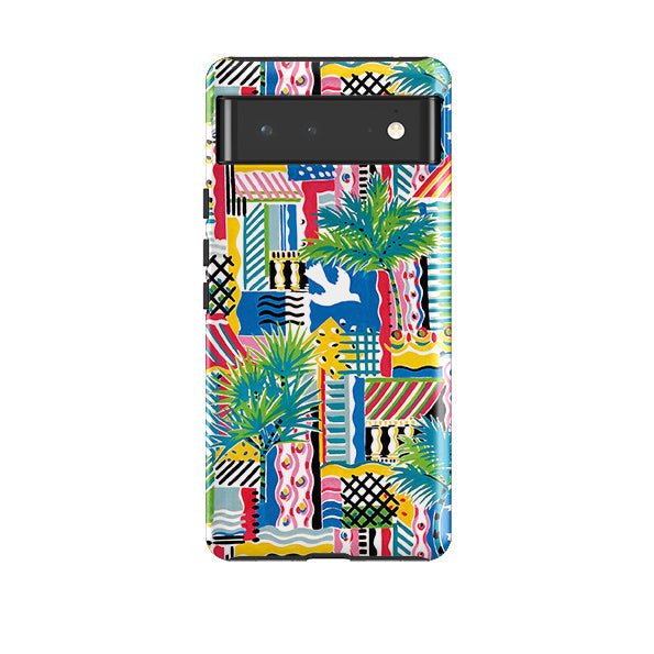 Google phone case-Cote D'Azur By Sarah Campbell-Product Details Raised bevel to protect screen from scratches. Impact resistant polycarbonate shell and shock absorbing inner TPU liner. Secure fit with design wrapping around side of the case and full access to ports. Compatible with Qi-standard wireless charging. Thickness 1/8 inch (3mm), weight 30g. Compatibility See drop down menu for options, please select the right case as we print to order.-Stringberry