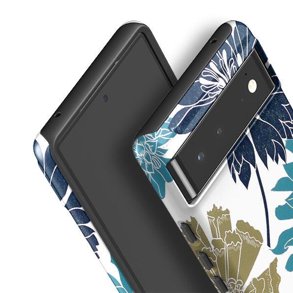 Google phone case-Cottage Garden Dragonfly By kate Heiss-Product Details Raised bevel to protect screen from scratches. Impact resistant polycarbonate shell and shock absorbing inner TPU liner. Secure fit with design wrapping around side of the case and full access to ports. Compatible with Qi-standard wireless charging. Thickness 1/8 inch (3mm), weight 30g. Compatibility See drop down menu for options, please select the right case as we print to order.-Stringberry