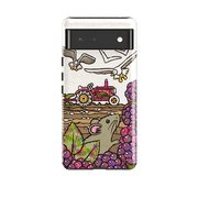 Google phone case-Country By Amelia Bowman-Product Details Raised bevel to protect screen from scratches. Impact resistant polycarbonate shell and shock absorbing inner TPU liner. Secure fit with design wrapping around side of the case and full access to ports. Compatible with Qi-standard wireless charging. Thickness 1/8 inch (3mm), weight 30g. Compatibility See drop down menu for options, please select the right case as we print to order.-Stringberry