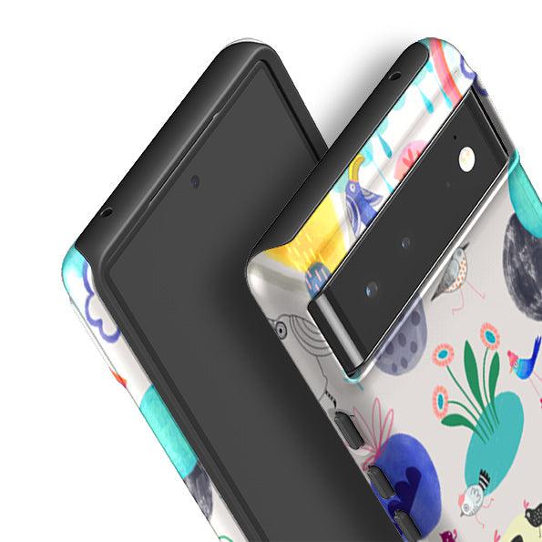 Google phone case-Crazybird By Mia Underwood-Product Details Raised bevel to protect screen from scratches. Impact resistant polycarbonate shell and shock absorbing inner TPU liner. Secure fit with design wrapping around side of the case and full access to ports. Compatible with Qi-standard wireless charging. Thickness 1/8 inch (3mm), weight 30g. Compatibility See drop down menu for options, please select the right case as we print to order.-Stringberry