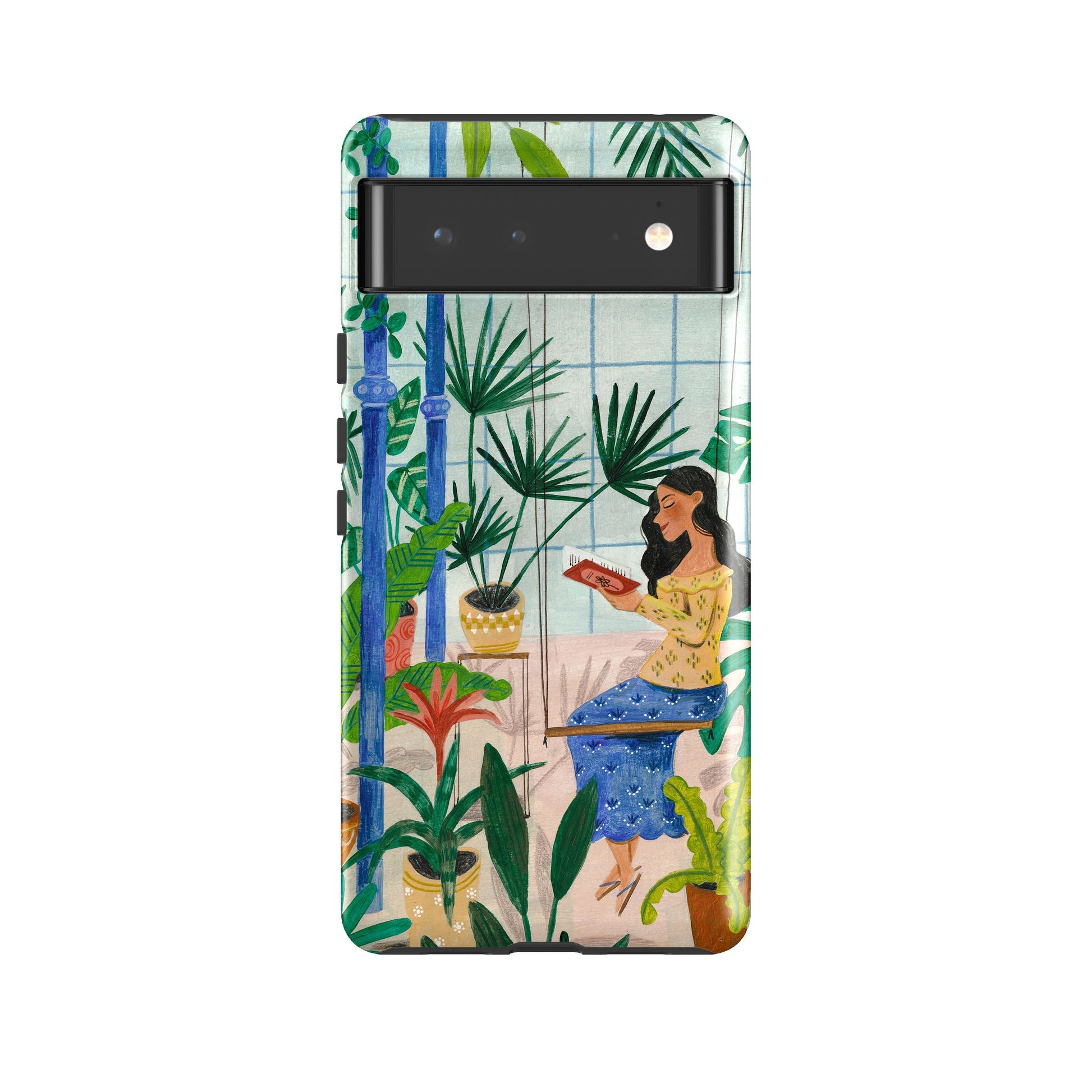 Google phone case-Day Dreaming By Caroline Bonne Muller-Product Details Raised bevel to protect screen from scratches. Impact resistant polycarbonate shell and shock absorbing inner TPU liner. Secure fit with design wrapping around side of the case and full access to ports. Compatible with Qi-standard wireless charging. Thickness 1/8 inch (3mm), weight 30g. Compatibility See drop down menu for options, please select the right case as we print to order.-Stringberry