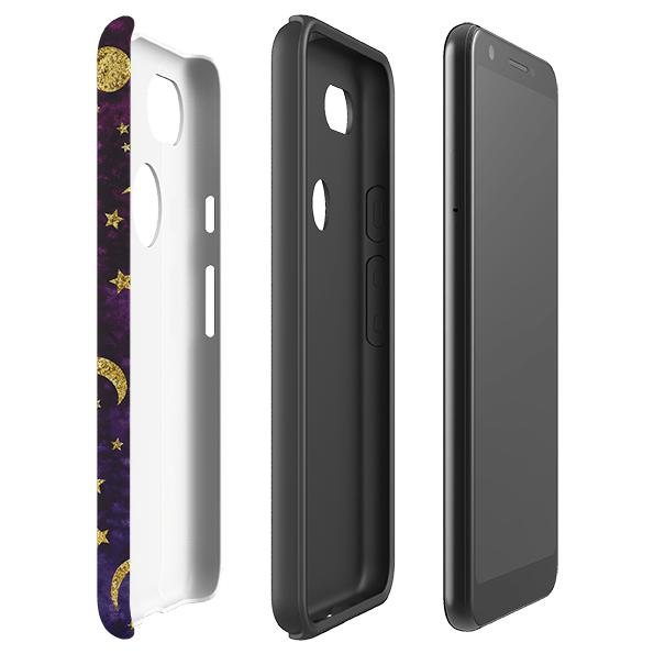 Google phone case-Desert Nights-Product Details Raised bevel to protect screen from scratches. Impact resistant polycarbonate shell and shock absorbing inner TPU liner. Secure fit with design wrapping around side of the case and full access to ports. Compatible with Qi-standard wireless charging. Thickness 1/8 inch (3mm), weight 30g. Compatibility See drop down menu for options, please select the right case as we print to order.-Stringberry