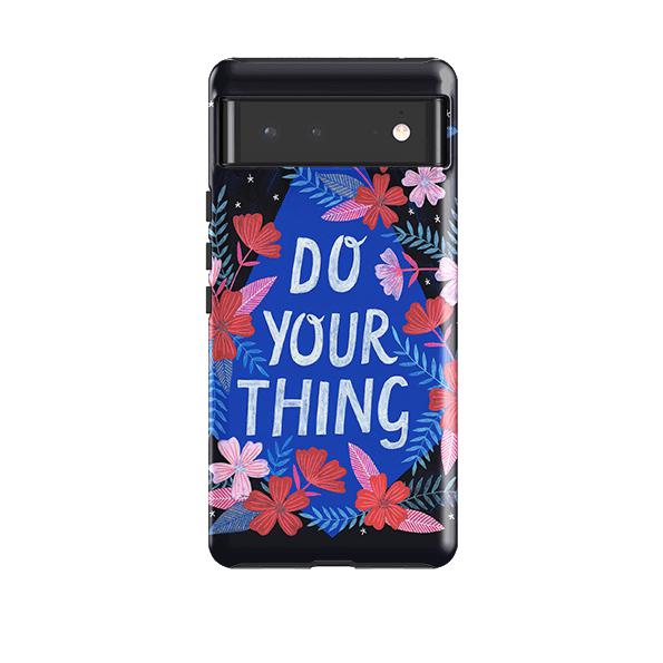 Google phone case-Do Your Thing By Lee Foster Wilson-Product Details Raised bevel to protect screen from scratches. Impact resistant polycarbonate shell and shock absorbing inner TPU liner. Secure fit with design wrapping around side of the case and full access to ports. Compatible with Qi-standard wireless charging. Thickness 1/8 inch (3mm), weight 30g. Compatibility See drop down menu for options, please select the right case as we print to order.-Stringberry
