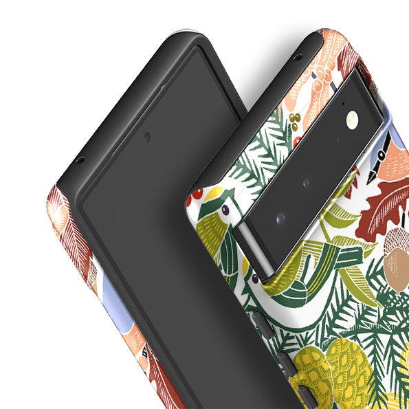 Google phone case-Embrace The Seasons By Kate Heiss-Product Details Raised bevel to protect screen from scratches. Impact resistant polycarbonate shell and shock absorbing inner TPU liner. Secure fit with design wrapping around side of the case and full access to ports. Compatible with Qi-standard wireless charging. Thickness 1/8 inch (3mm), weight 30g. Compatibility See drop down menu for options, please select the right case as we print to order.-Stringberry