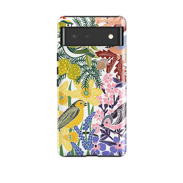 Google phone case-Embrace The Seasons By Kate Heiss-Product Details Raised bevel to protect screen from scratches. Impact resistant polycarbonate shell and shock absorbing inner TPU liner. Secure fit with design wrapping around side of the case and full access to ports. Compatible with Qi-standard wireless charging. Thickness 1/8 inch (3mm), weight 30g. Compatibility See drop down menu for options, please select the right case as we print to order.-Stringberry