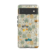 Google phone case-Farm Life Grey By Katherine Quinn-Product Details Raised bevel to protect screen from scratches. Impact resistant polycarbonate shell and shock absorbing inner TPU liner. Secure fit with design wrapping around side of the case and full access to ports. Compatible with Qi-standard wireless charging. Thickness 1/8 inch (3mm), weight 30g. Compatibility See drop down menu for options, please select the right case as we print to order.-Stringberry