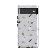 Google phone case-Feathers Fly By Sarah Campbell-Product Details Raised bevel to protect screen from scratches. Impact resistant polycarbonate shell and shock absorbing inner TPU liner. Secure fit with design wrapping around side of the case and full access to ports. Compatible with Qi-standard wireless charging. Thickness 1/8 inch (3mm), weight 30g. Compatibility See drop down menu for options, please select the right case as we print to order.-Stringberry