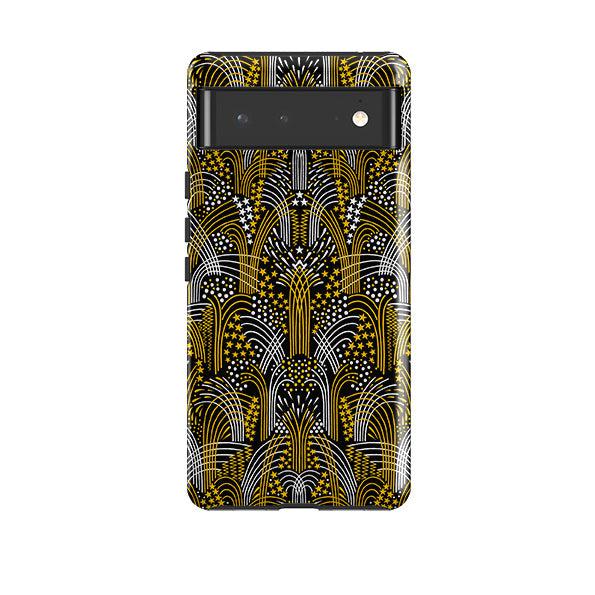 Google phone case-Fireworks By Cressida Bell-Product Details Raised bevel to protect screen from scratches. Impact resistant polycarbonate shell and shock absorbing inner TPU liner. Secure fit with design wrapping around side of the case and full access to ports. Compatible with Qi-standard wireless charging. Thickness 1/8 inch (3mm), weight 30g. Compatibility See drop down menu for options, please select the right case as we print to order.-Stringberry