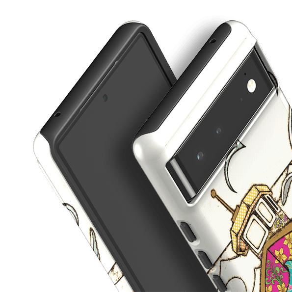 Google phone case-Fishing Boat By Amelia Bowman-Product Details Raised bevel to protect screen from scratches. Impact resistant polycarbonate shell and shock absorbing inner TPU liner. Secure fit with design wrapping around side of the case and full access to ports. Compatible with Qi-standard wireless charging. Thickness 1/8 inch (3mm), weight 30g. Compatibility See drop down menu for options, please select the right case as we print to order.-Stringberry